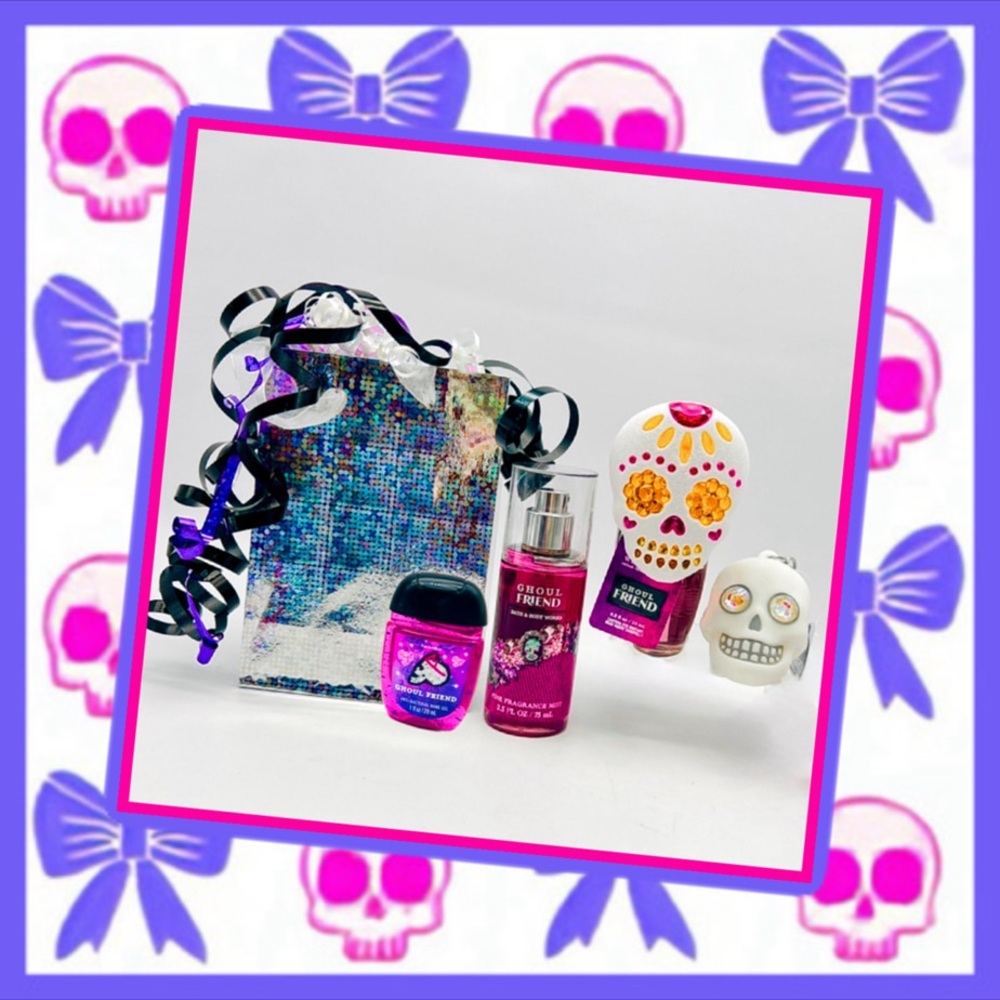 BBW 💀🎀 Ghoul Friend 🎀💀 8 pc Halloween gift set NWT - Picture 3 of 8